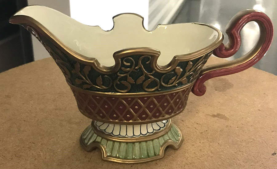 Christmas Court Gravy Boat by Fitz & Floyd-1