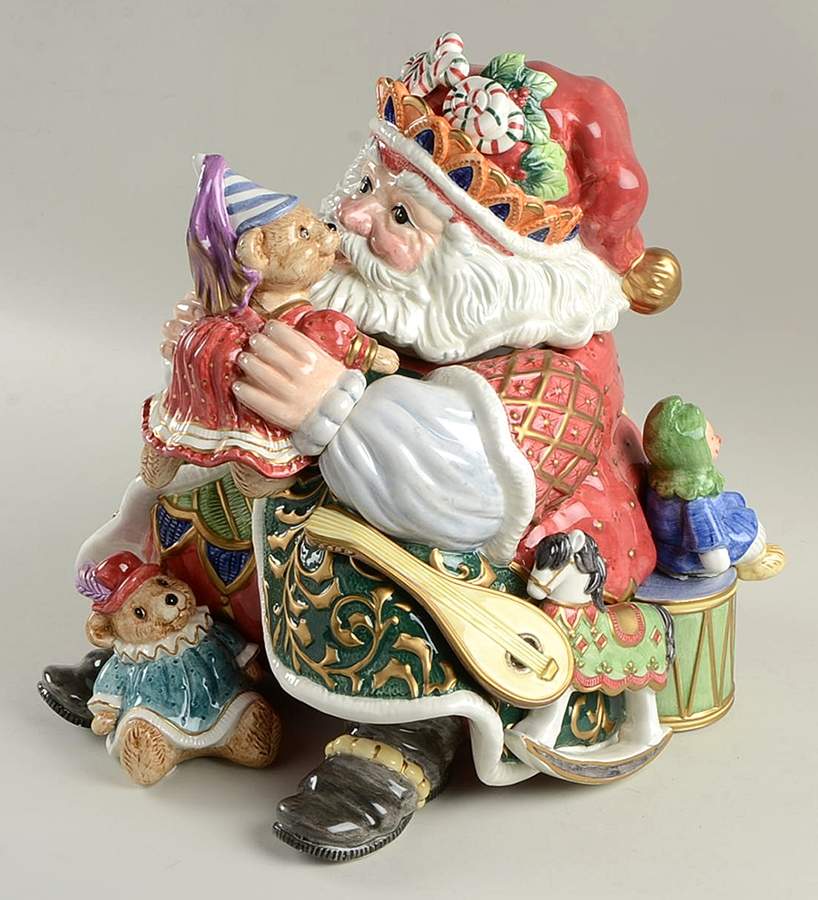 Christmas Court Cookie Jar & Lid by Fitz & Floyd-1