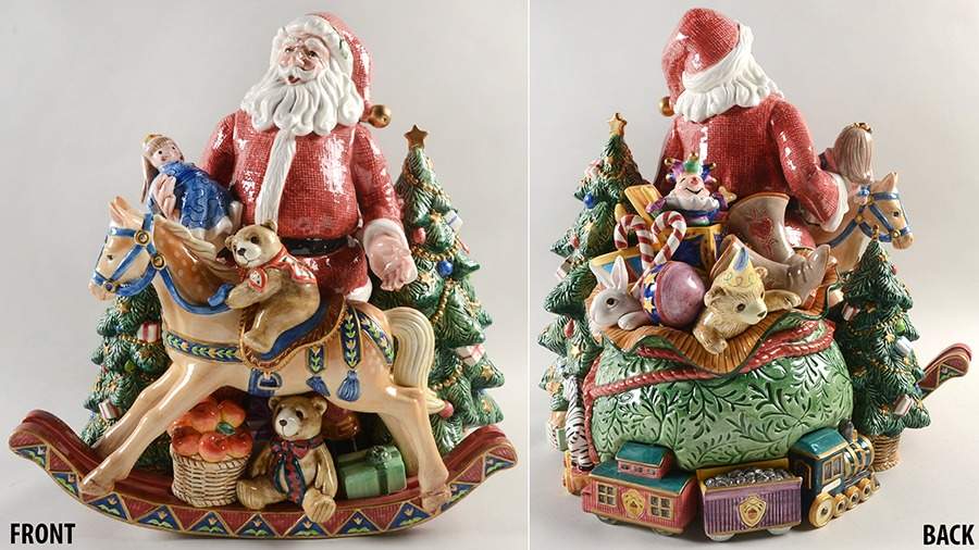 Old Fashioned Christmas Figurine Centerpiece by Fitz & Floyd-1