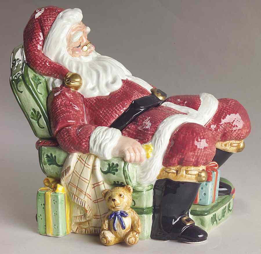 Old Fashioned Christmas Large Candy Box & Lid by Fitz & Floyd-1