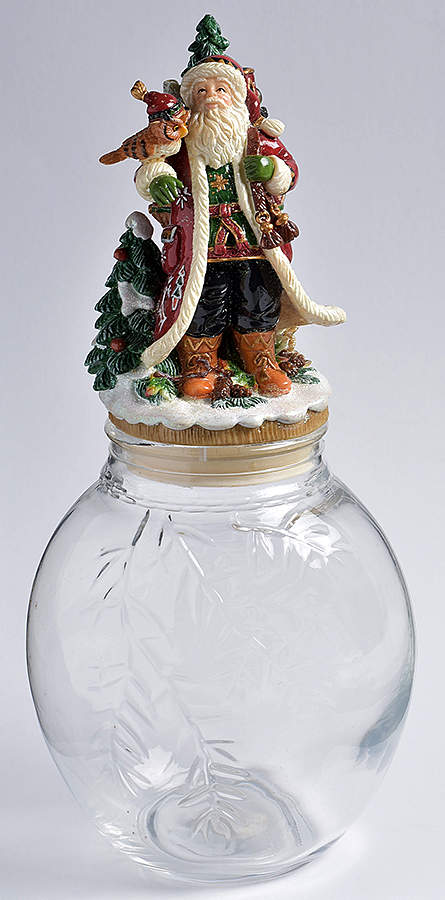 Christmas Lodge Large Glassware Storage Jar & Lid by Fitz & Floyd-1