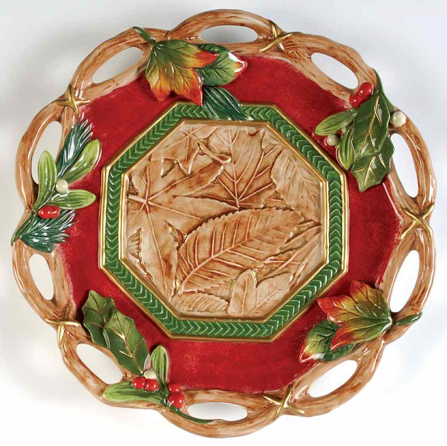 Christmas Lodge Canape Plate by Fitz & Floyd-1