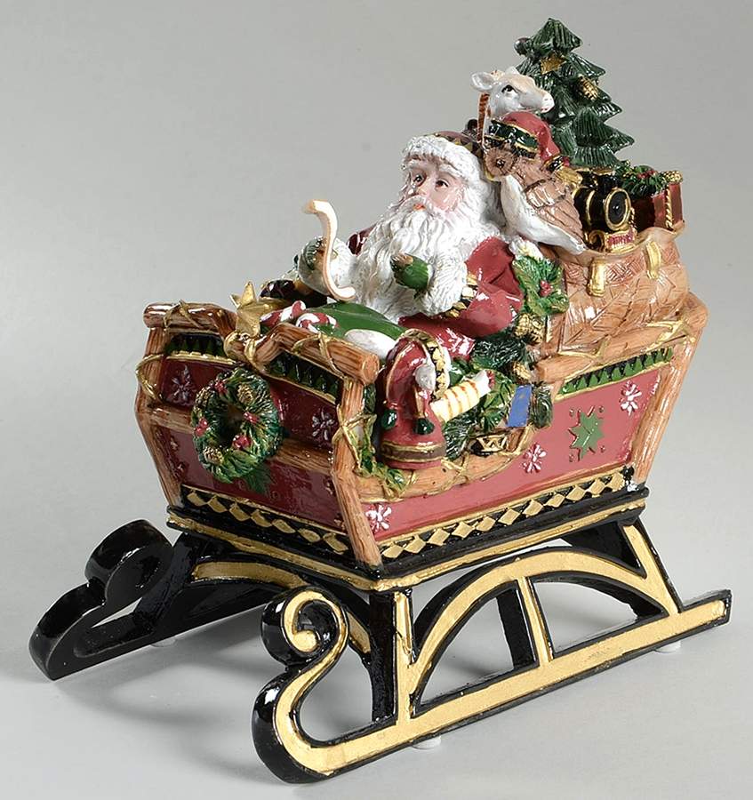 Christmas Lodge Musical Figurine by Fitz & Floyd-1