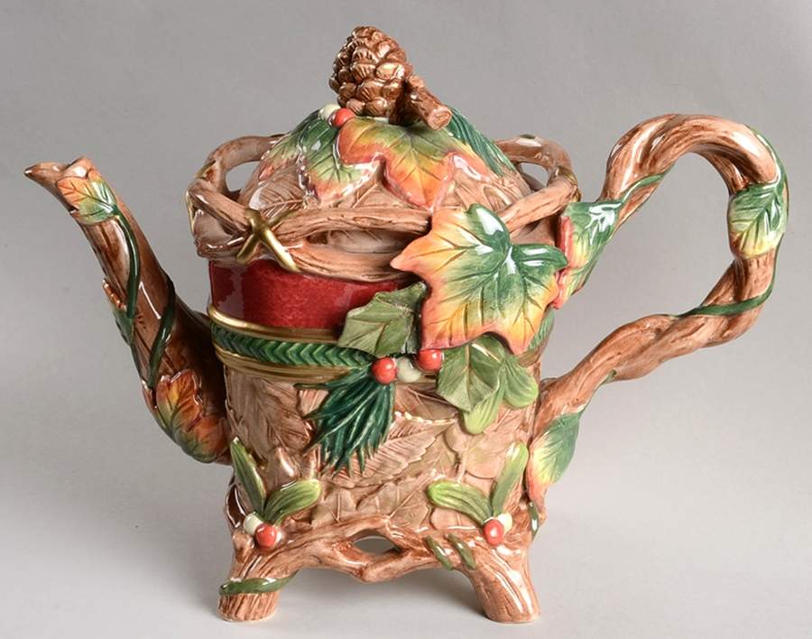 Christmas Lodge Teapot & Lid by Fitz & Floyd-1