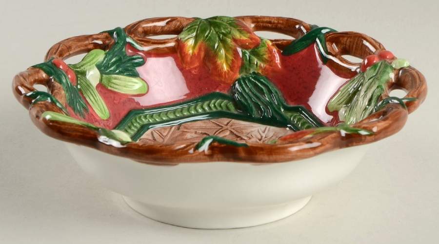 Christmas Lodge Nut Dish by Fitz & Floyd-1