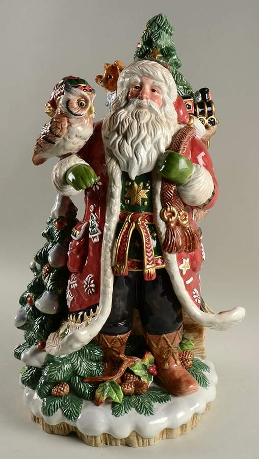Christmas Lodge Santa Claus Figurine by Fitz & Floyd-1