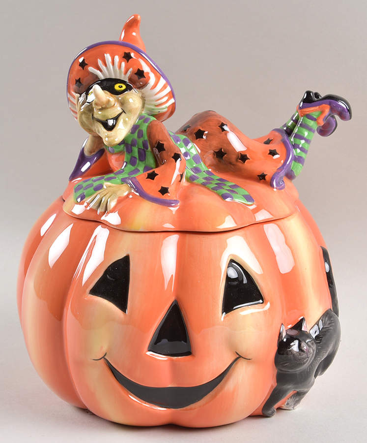 Witch Hazel Cookie Jar & Lid by Fitz & Floyd-1