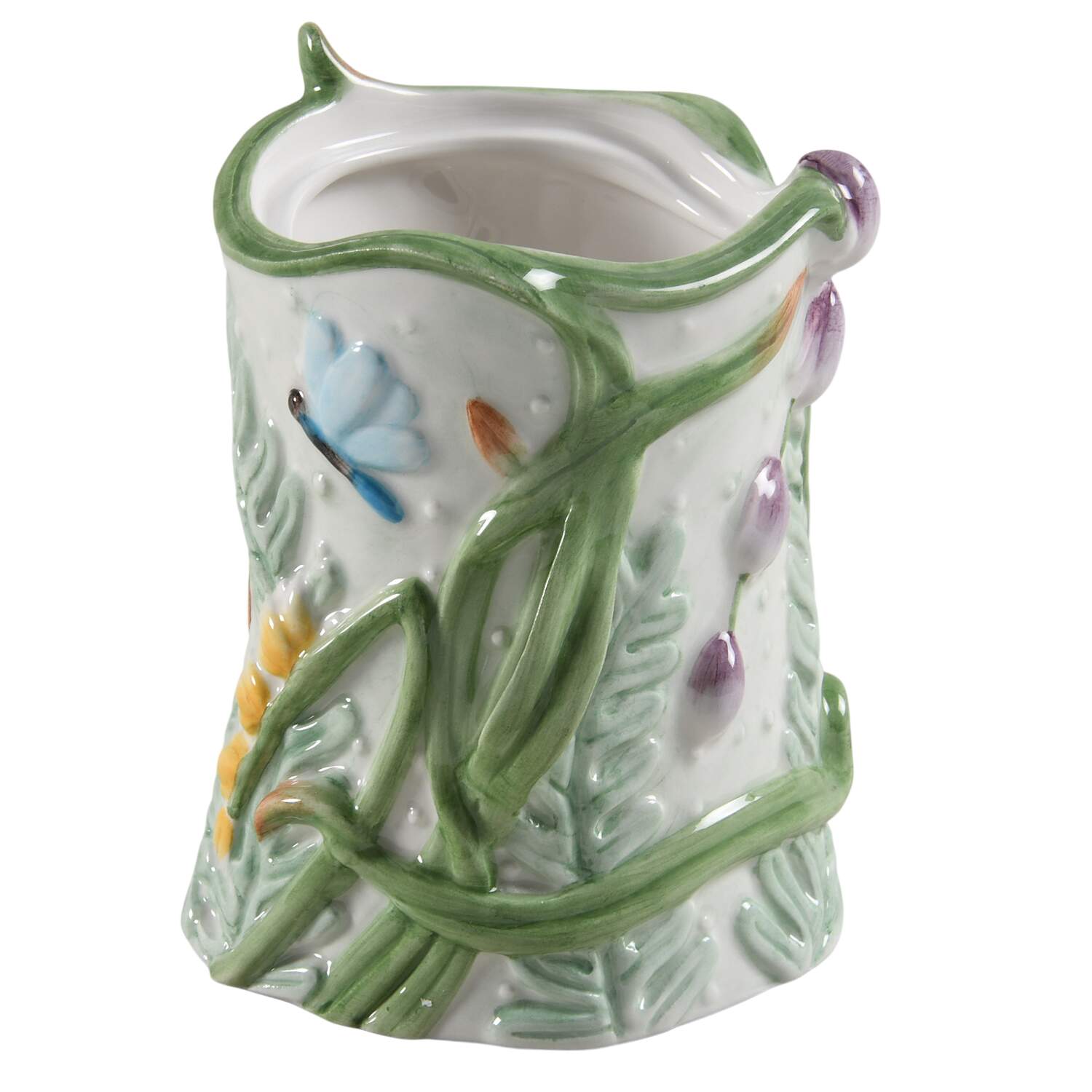 Floral Swan Sugar Bowl No Lid by Fitz & Floyd-1