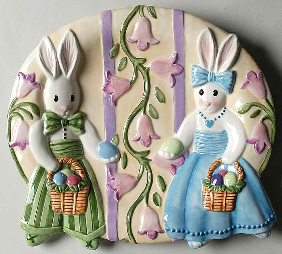 Be Bop Bunnies Canape Plate by Fitz & Floyd-1