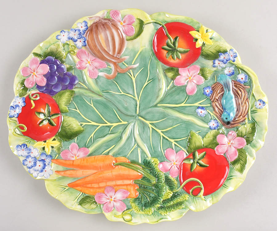 Country Chic 16" Oval Serving Platter by Fitz & Floyd-1