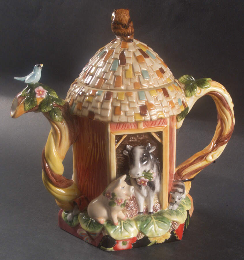 Country Chic Teapot & Lid by Fitz & Floyd-1