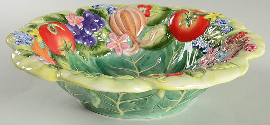 Country Chic 10" Round Vegetable Bowl by Fitz & Floyd-1