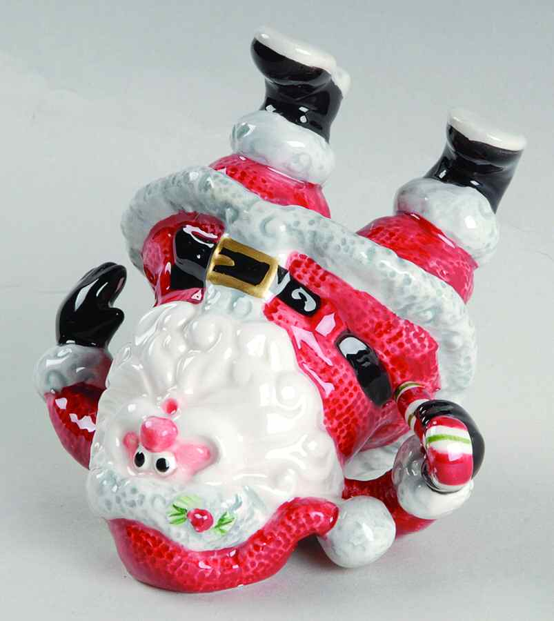 Yultide Holiday Accessories Standing Tumbling Santa Figurine by Fitz & Floyd-1