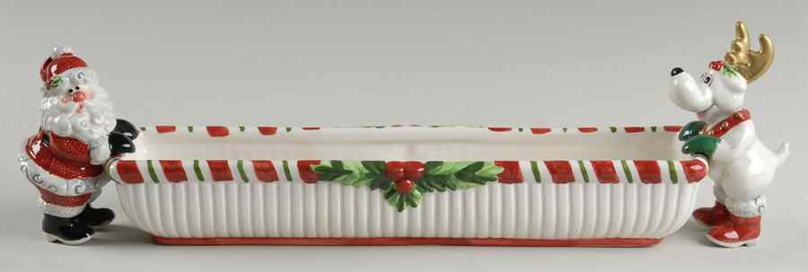 Yultide Holiday Accessories Cracker Server-Boat by Fitz & Floyd-1
