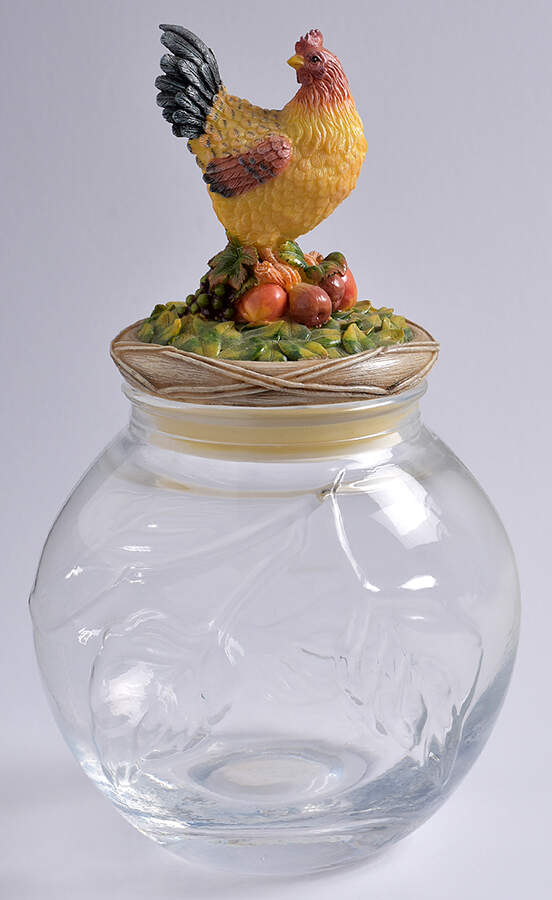 Country Gourmet Medium Glassware Storage Jar & Lid by Fitz & Floyd-1