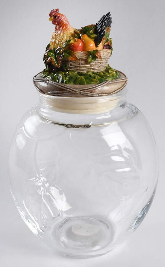 Country Gourmet Large Glassware Storage Jar & Lid by Fitz & Floyd-1