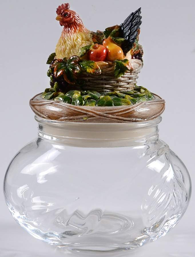 Country Gourmet Small Glassware Storage Jar & Lid by Fitz & Floyd-1