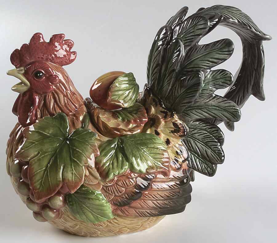 Country Gourmet Figural Teapot & Lid by Fitz & Floyd-1