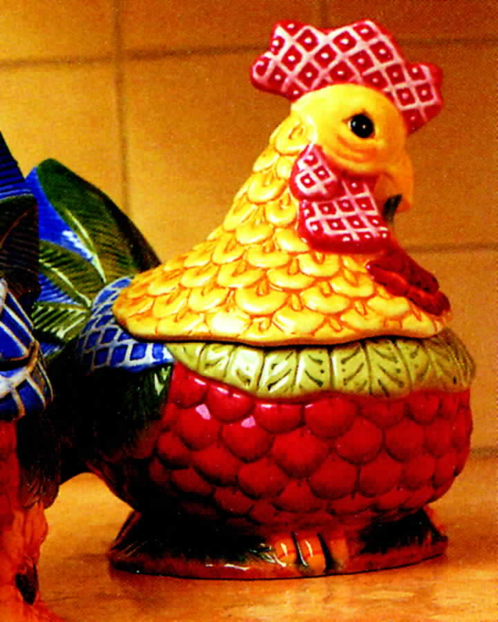 Just Us Chicks Medium Canister & Lid by Fitz & Floyd-1