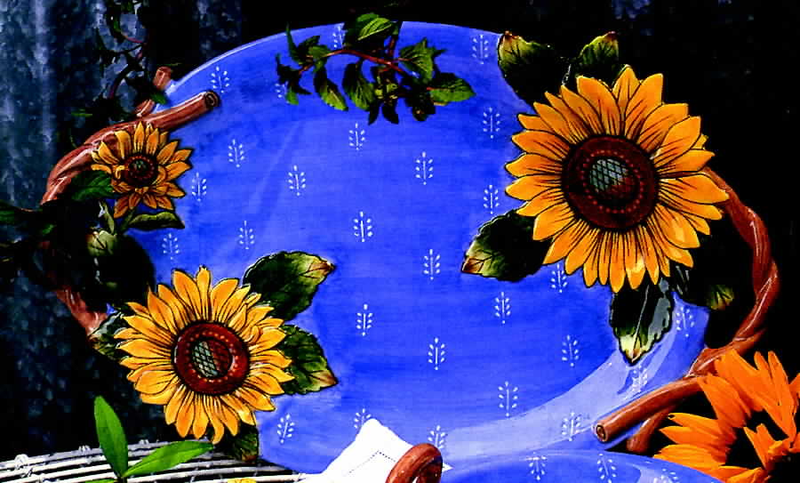 Provence (Yellow Sunflowers) 18" Oval Serving Platter by Fitz & Floyd-1