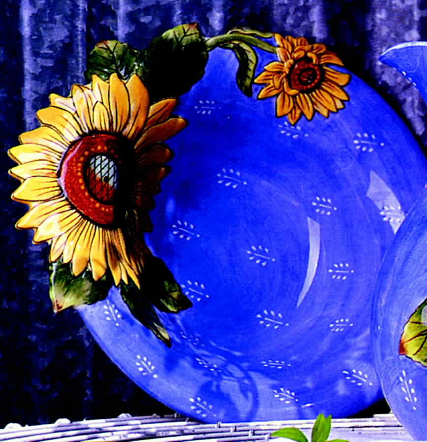 Provence (Yellow Sunflowers) 12" Round Vegetable Bowl by Fitz & Floyd-1