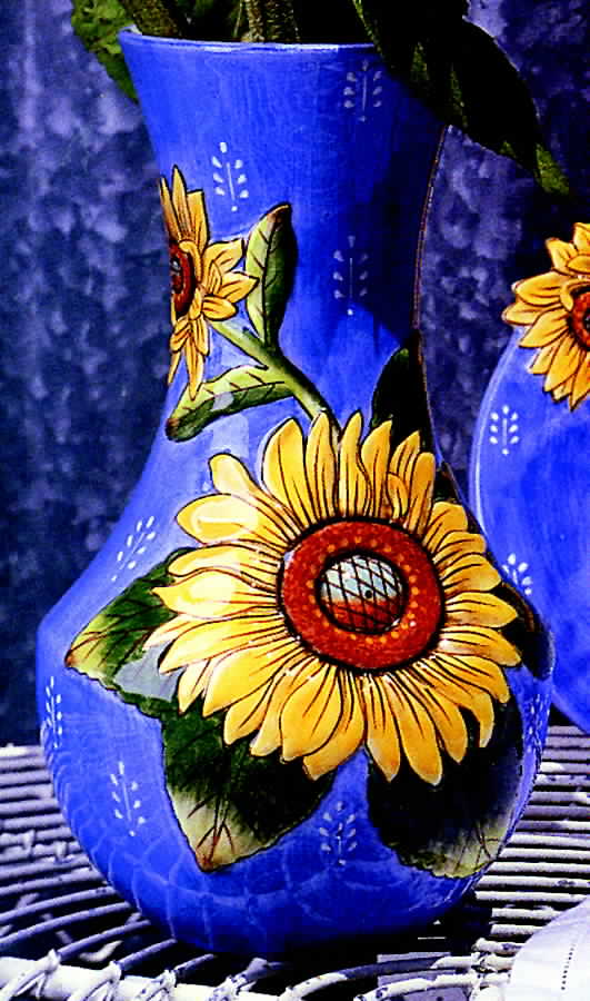 Provence (Yellow Sunflowers) 10" Vase by Fitz & Floyd-1