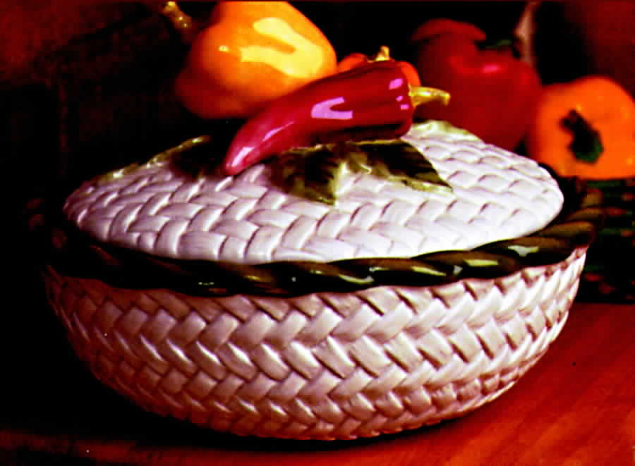 Pepper Gourmet Round Covered Vegetable by Fitz & Floyd-1