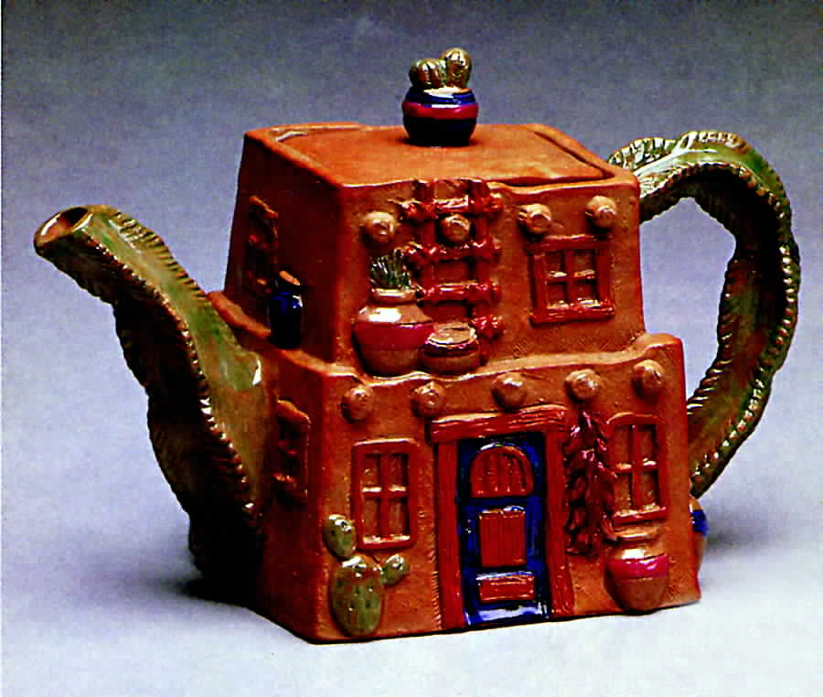 Santa Fe Figural Teapot & Lid by Fitz & Floyd-1