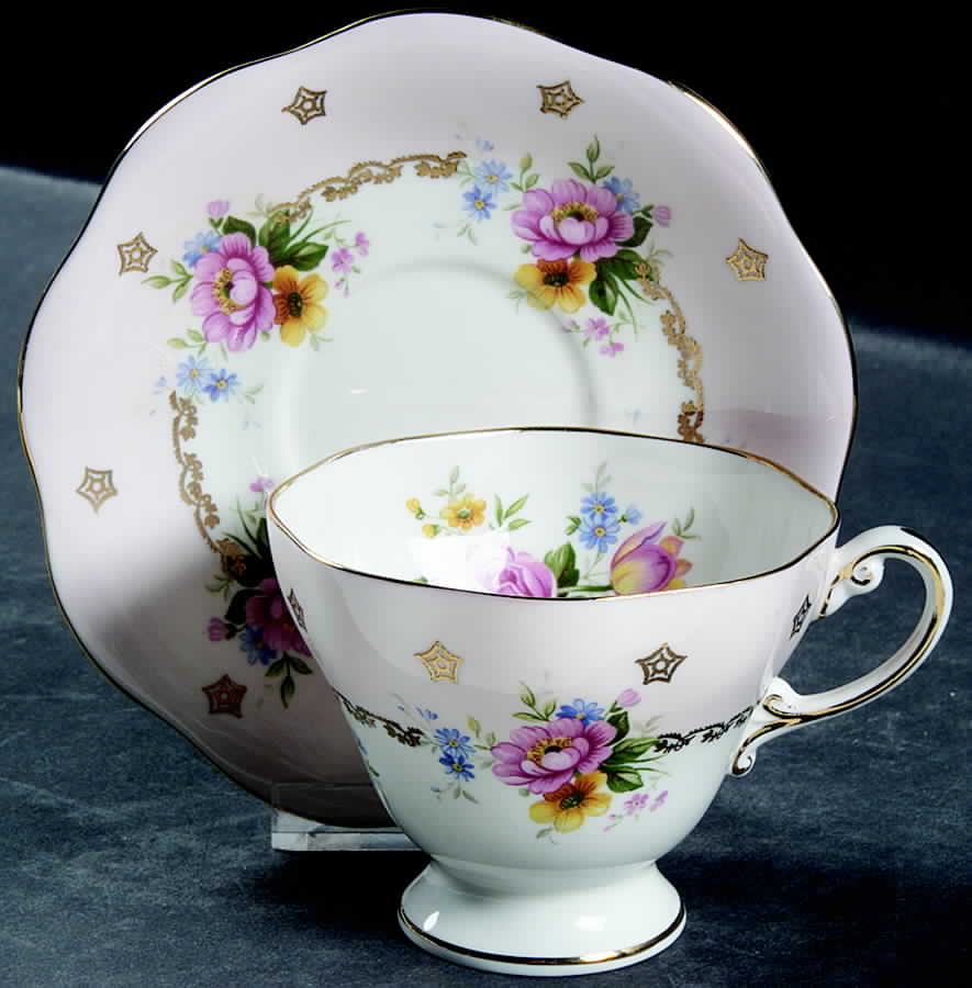 4301 Footed Cup & Saucer Set by Foley-1