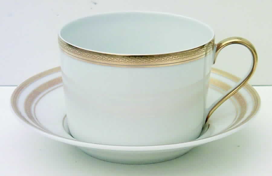 Empress Elisabeth (Made in France) Flat Cup & Saucer Set by Faberge-1