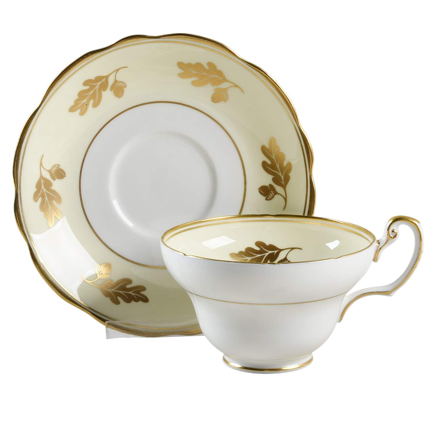 Acorn Footed Cup & Saucer Set by Foley-1