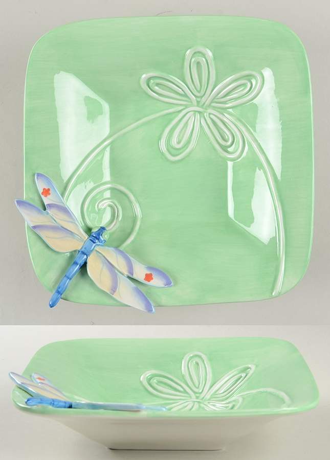 Living Color 8" Square Vegetable Bowl by Fitz & Floyd-1