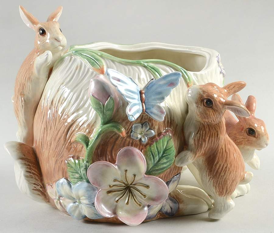 Garden Rhapsody Figural Cookie Jar No Lid by Fitz & Floyd-1