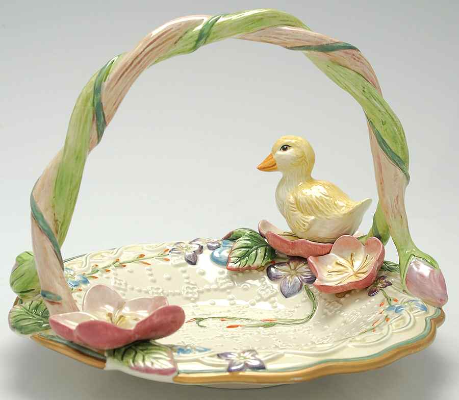 Garden Rhapsody 10" Handled Basket by Fitz & Floyd-1