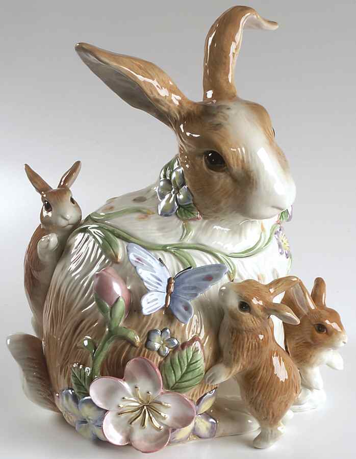 Garden Rhapsody Figural Cookie Jar & Lid by Fitz & Floyd-1