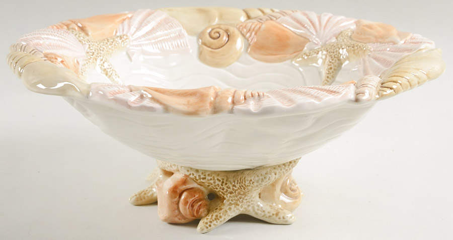 Seascape 10" Footed Bowl by Fitz & Floyd-1
