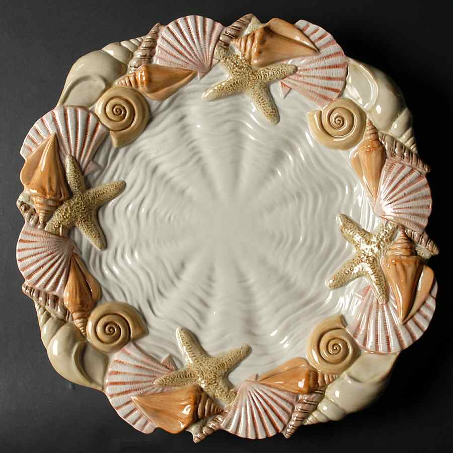 Seascape 16" Chop Plate (Round Platter) by Fitz & Floyd-1