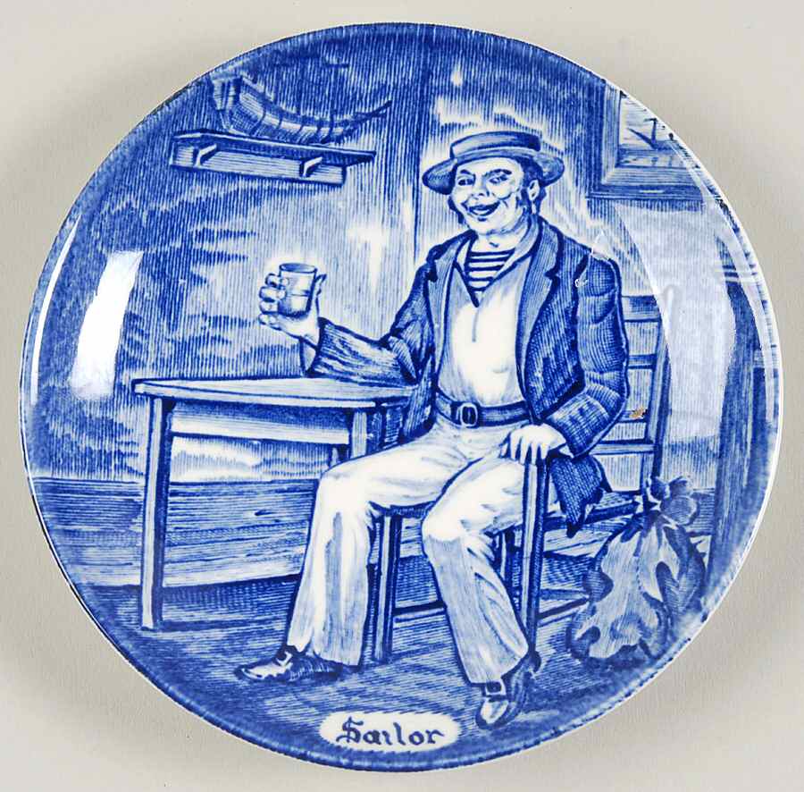 Old Chelsea Blue (Various Characters) Coaster by Wedgwood-1