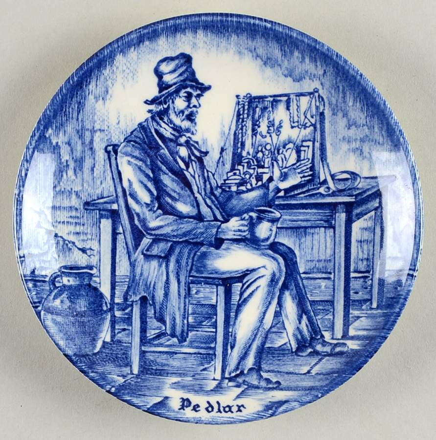 Old Chelsea Blue (Various Characters) Coaster by Wedgwood-1