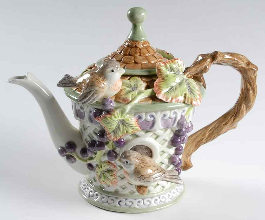 Chateau Garden Teapot & Lid by Fitz & Floyd-1
