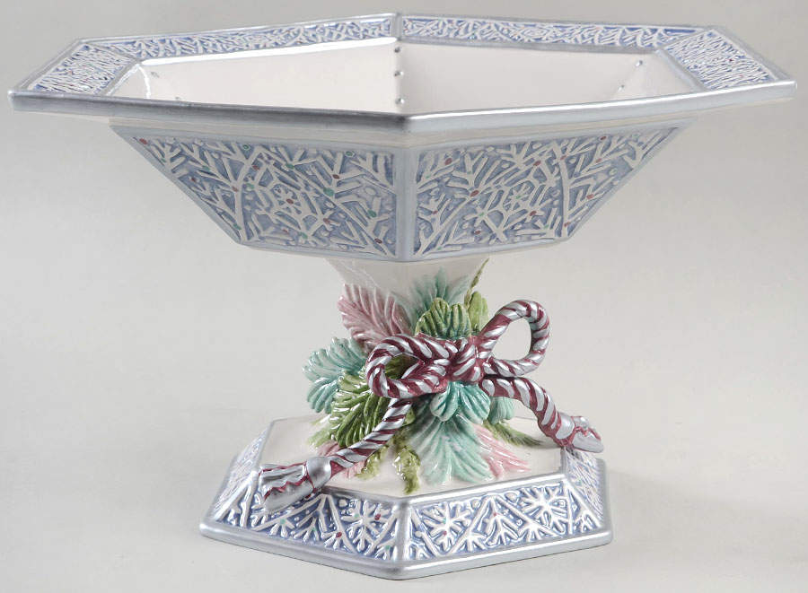 Crystal Winter Round Compote (Height X Width) by Fitz & Floyd-1