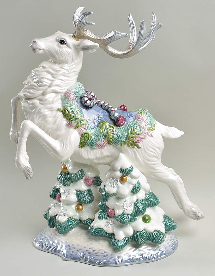 Crystal Winter Deer Figurine by Fitz & Floyd-1