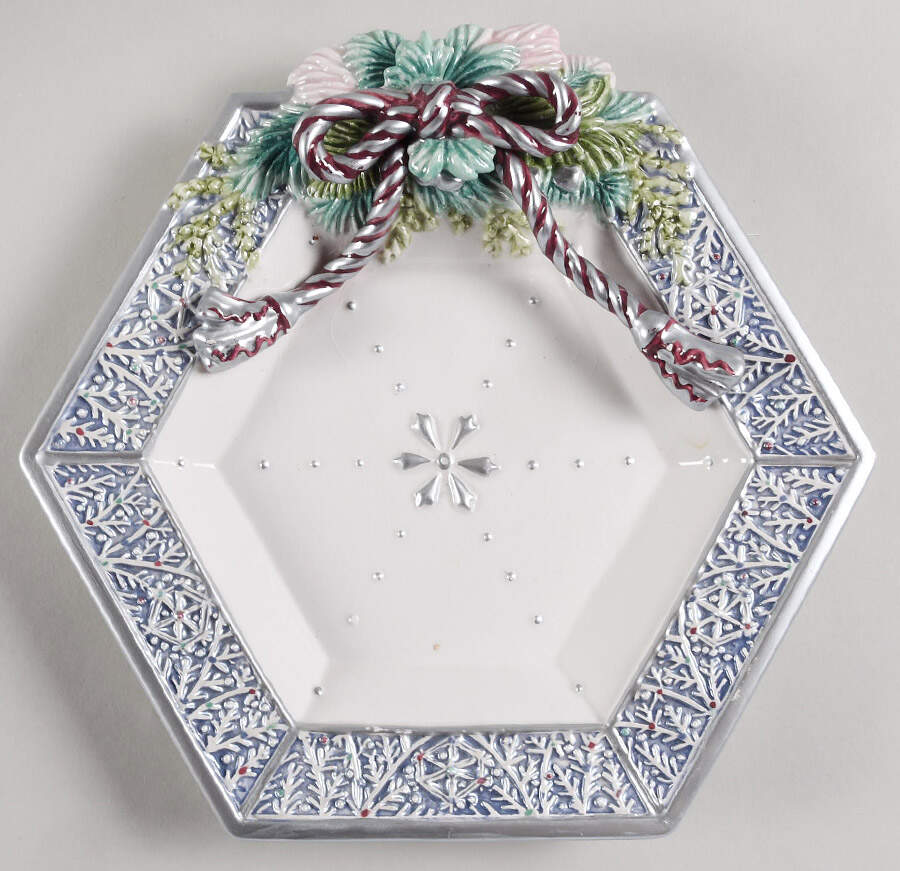 Crystal Winter Canape Plate by Fitz & Floyd-1