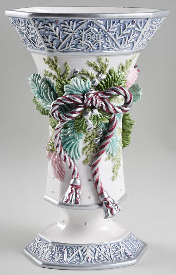 Crystal Winter 11" Vase by Fitz & Floyd-1