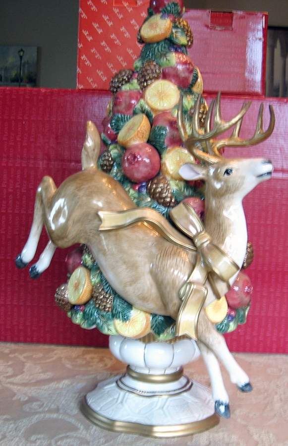 Winter Spice Deer Figurine by Fitz & Floyd-1