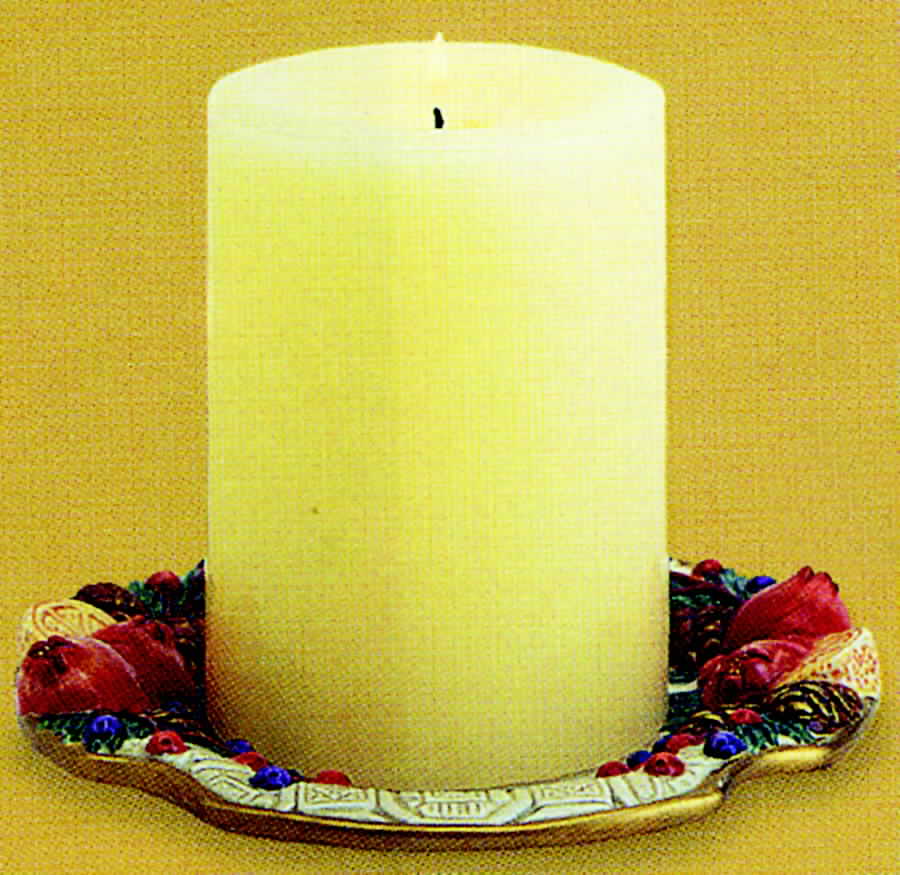 Winter Spice Square Candle Plate by Fitz & Floyd-1
