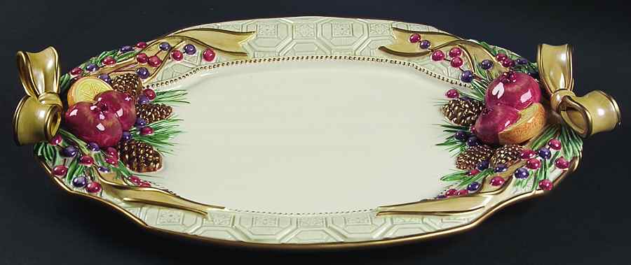 Winter Spice 18" Oval Serving Platter by Fitz & Floyd-1