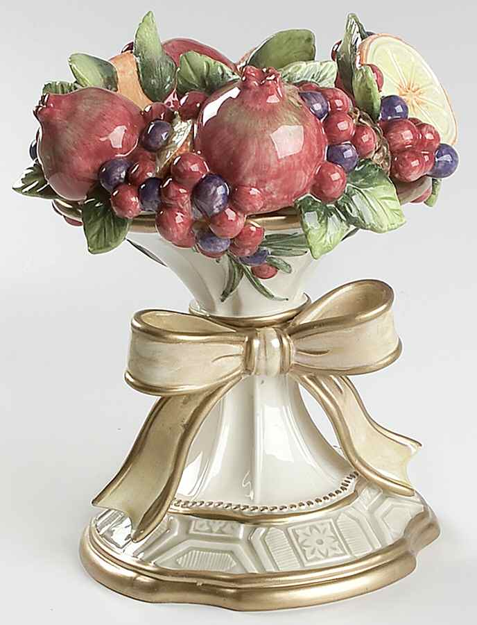 Winter Spice 7" Pillar Candleholder by Fitz & Floyd-1