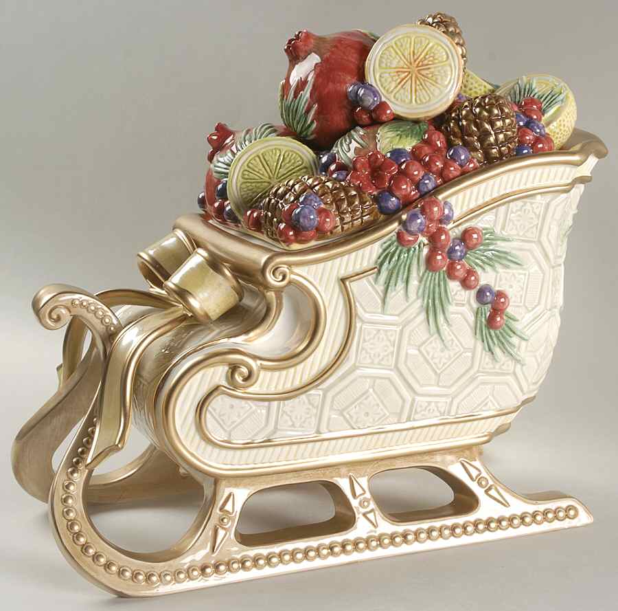 Winter Spice Sleigh Centerpiece by Fitz & Floyd-1