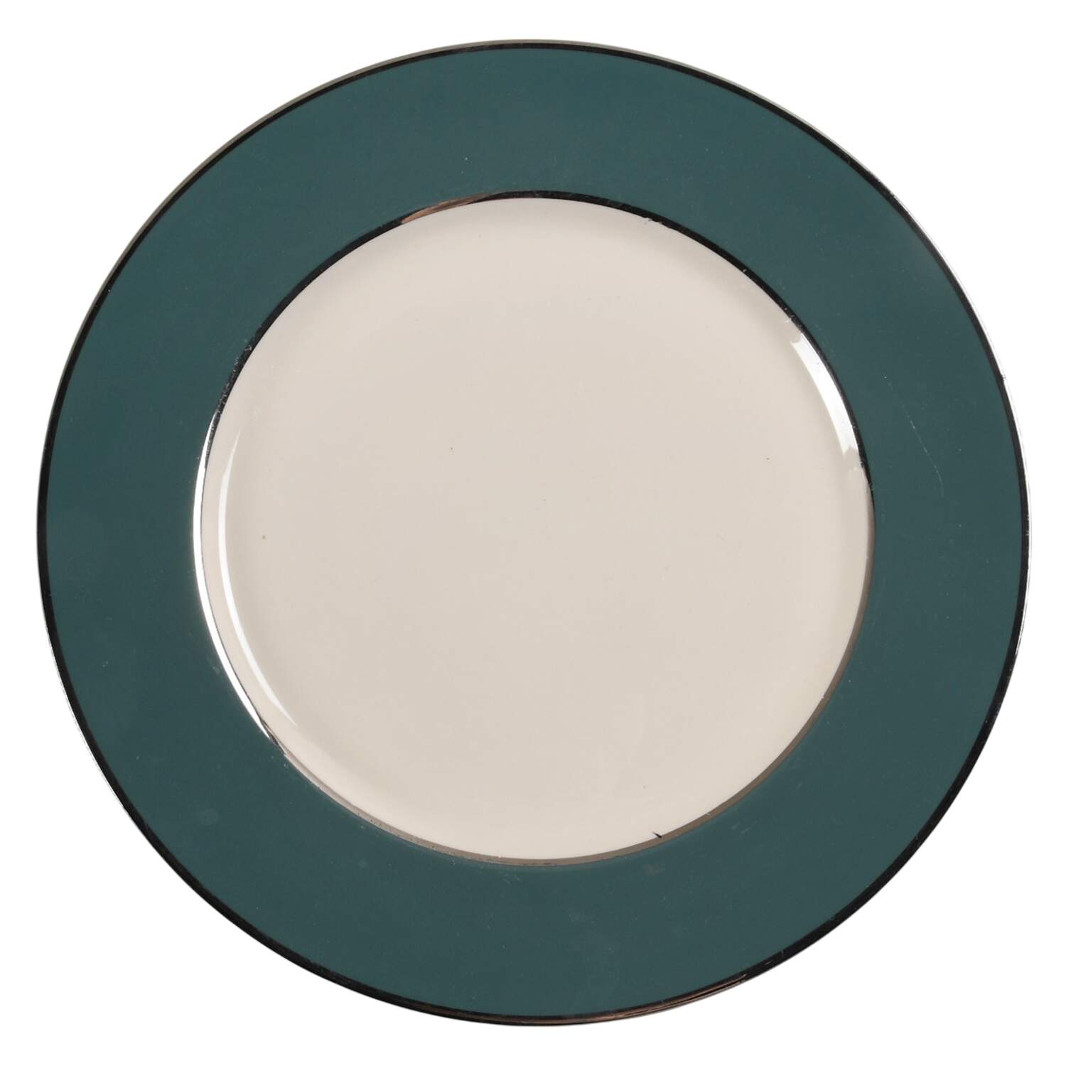 California Teal Green (Platinum Trim) Dinner Plate by Flintridge-1